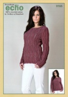 Knitting Pattern - Twilleys 9165 - Freedom Echo DK - Sweater